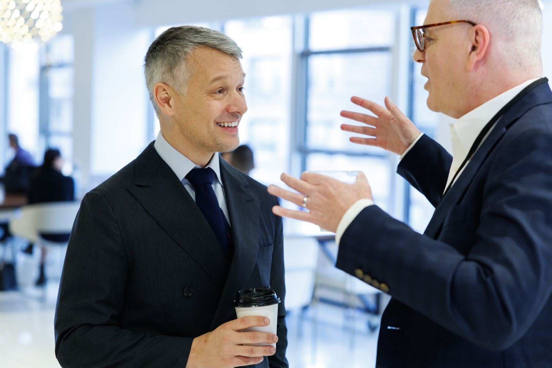 Fabrice Houdart, PRISM's Executive Director, greets guests at breakfast.