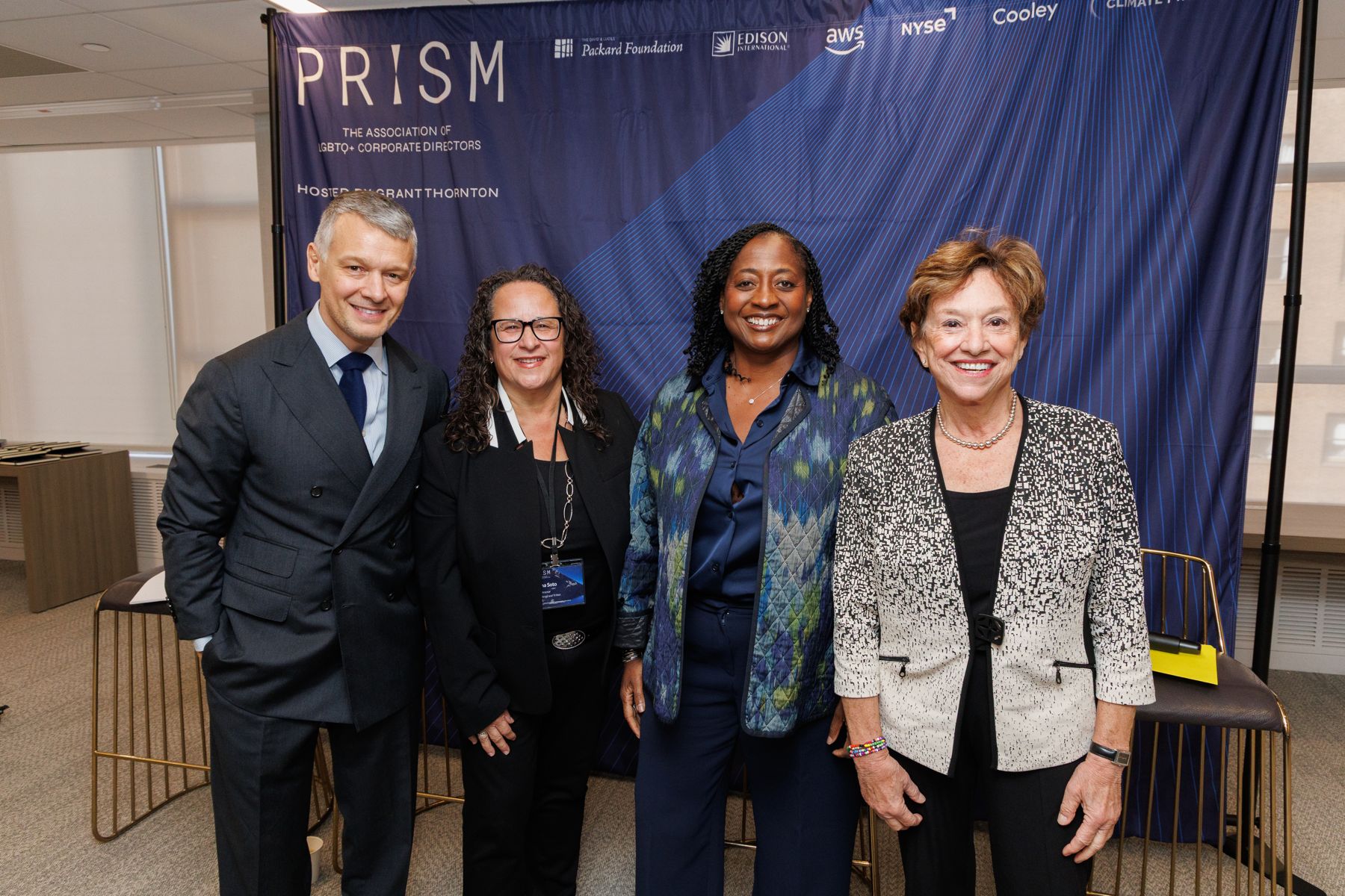 Fabrice Houdart with panelists Myrna Soto, Colleen Taylor and Betsy Bernard.